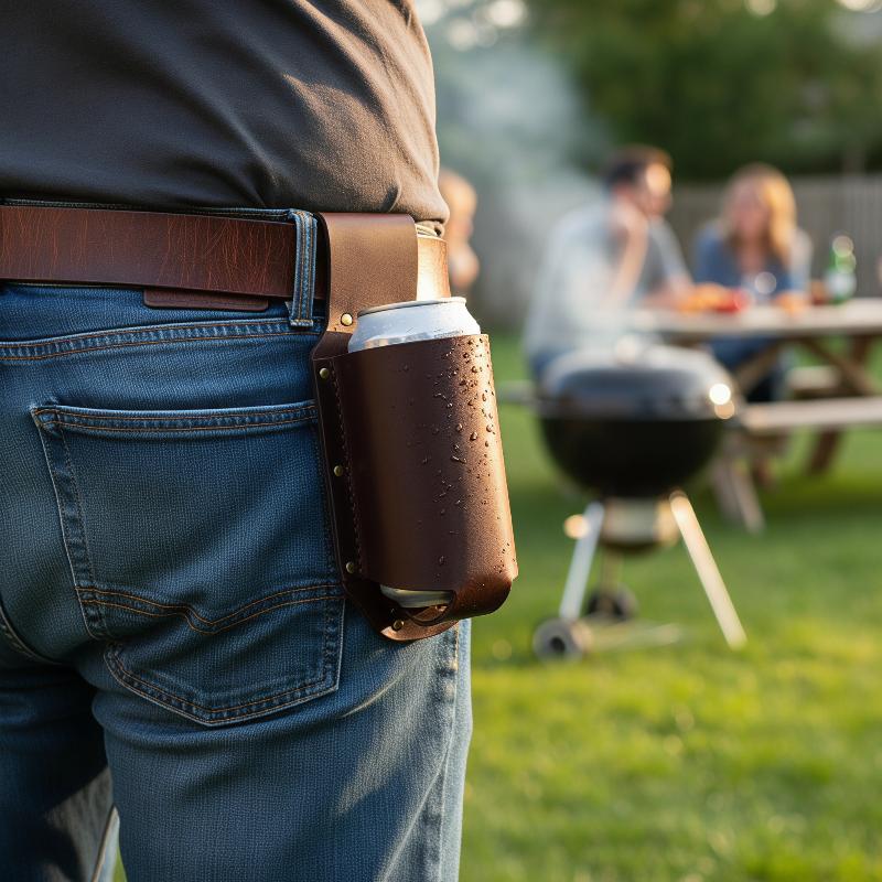 Wine In Beer Bottle - 1Pcs Premium Leather Beer Bottle Can