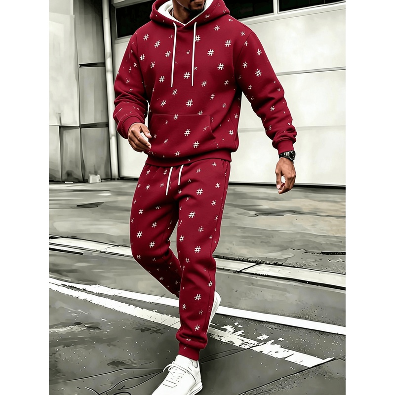 Wine & Beer Shop Photos - Men Wine Red Hashtag Symbol Print
