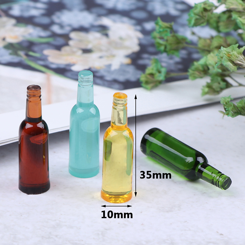 6pcs 1:12 Dollhouse Miniature  - Wine In Beer Bottle recension och pris