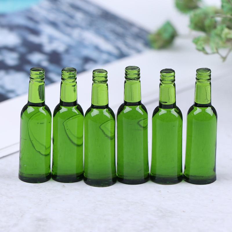 6pcs 1:12 Dollhouse Miniature  - Wine In Beer Bottle recension och pris