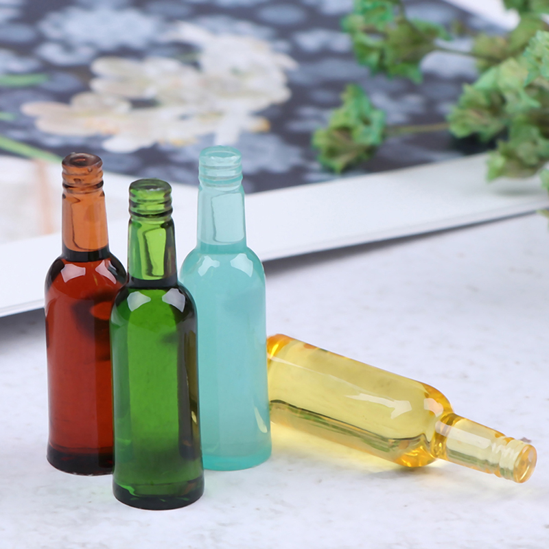 6pcs 1:12 Dollhouse Miniature  - Wine In Beer Bottle recension och pris
