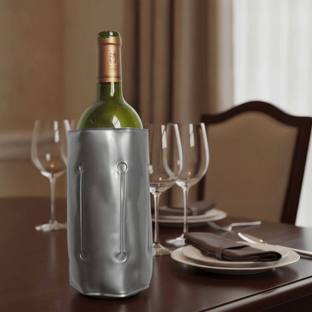 Reusable Wine Cooler Bag Gray  - Wine Chiller Sleeve recension och pris