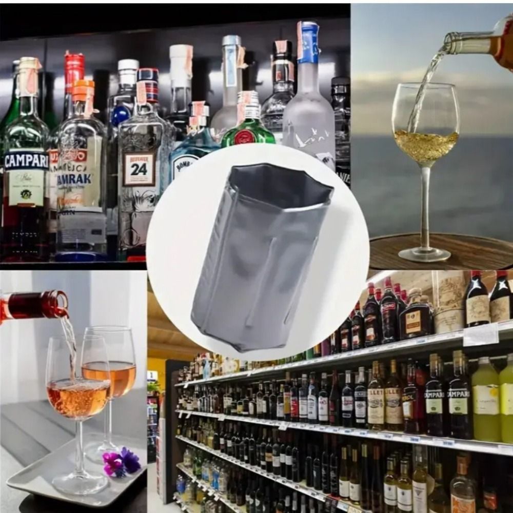 Reusable Wine Cooler Bag Gray  - Wine Chiller Sleeve recension och pris