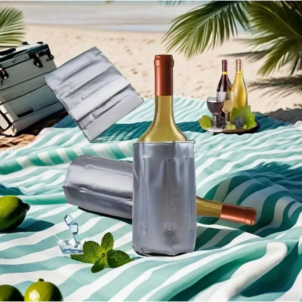 Reusable Wine Cooler Bag Gray  - Wine Chiller Sleeve recension och pris