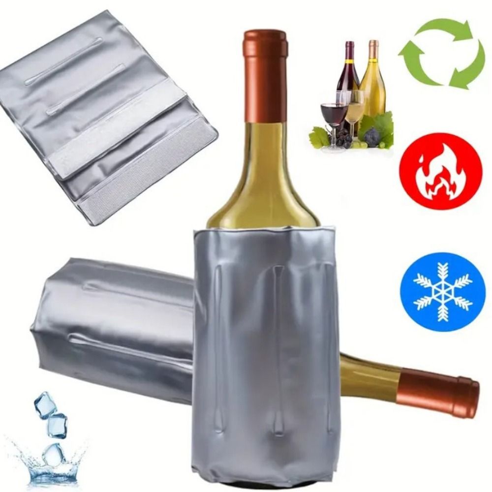 Reusable Wine Cooler Bag Gray  - Wine Chiller Sleeve recension och pris