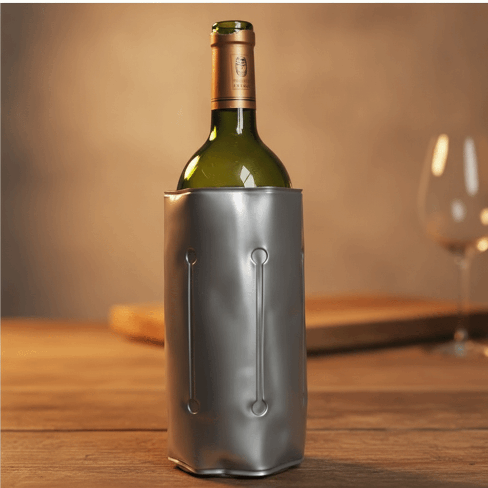 Reusable Wine Cooler Bag Gray  - Wine Chiller Sleeve recension och pris