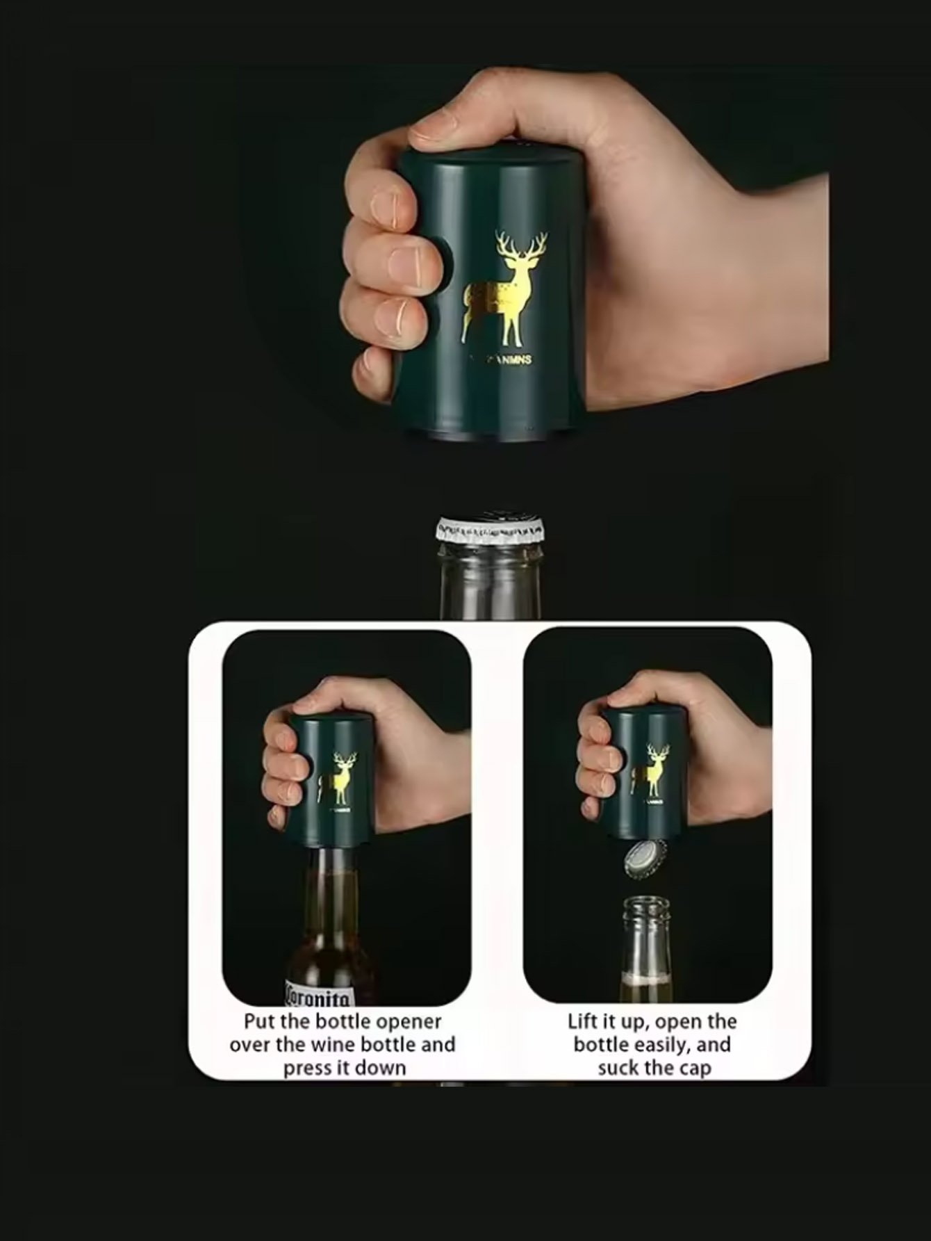 1Pcs Automatic Beer Bottle Ope - Wine In Beer Bottle recension och pris
