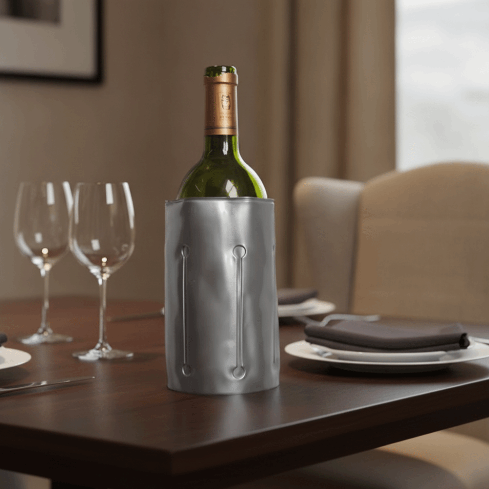 Reusable Wine Cooler Bag Gray  - Wine Chiller Sleeve recension och pris