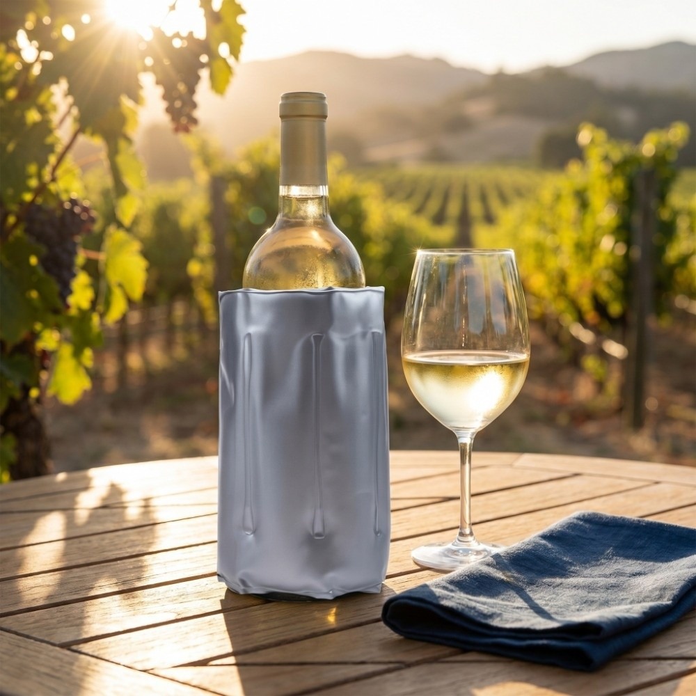 Reusable Wine Cooler Bag Gray  - Wine Chiller Sleeve recension och pris