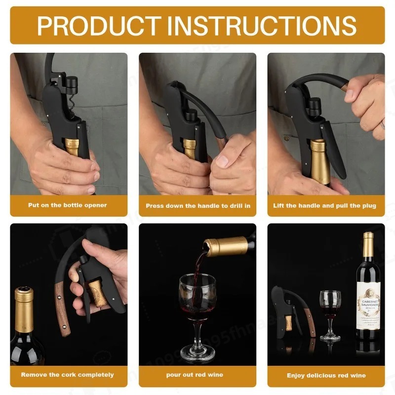 Bottle Openers Wine Tool Foil  - Cork Screw Lever recension och pris