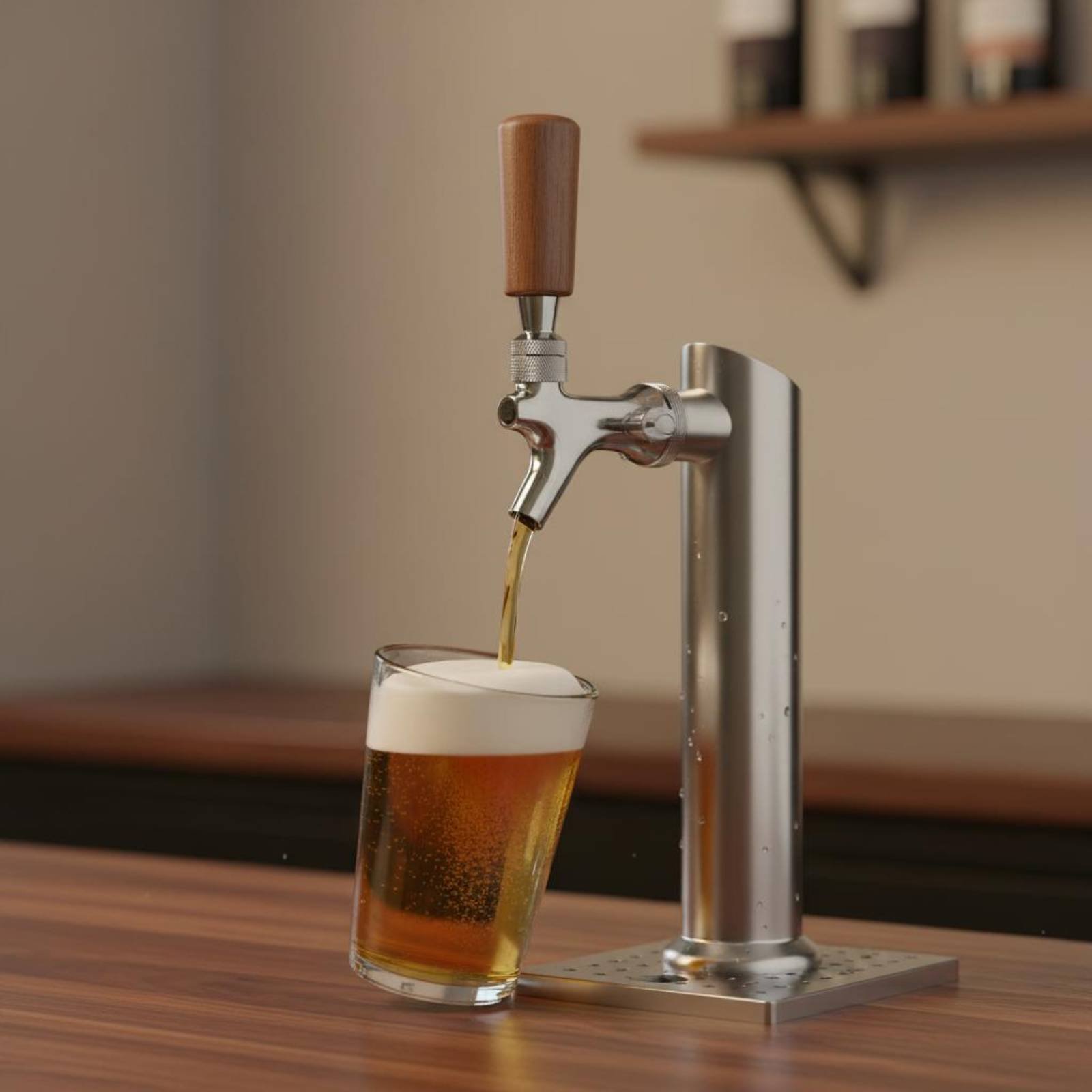 Short Wooden Beer Handle Solid - Wine In Beer recension och pris