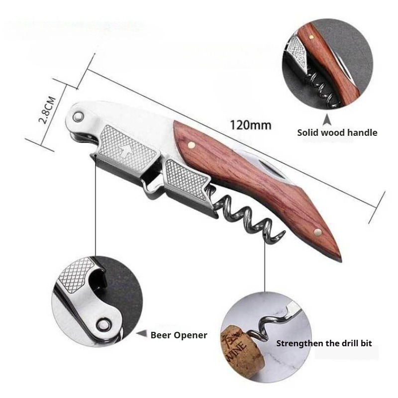 Stainless Steel and Wood 1pc S - Cork Screw Lever recension och pris